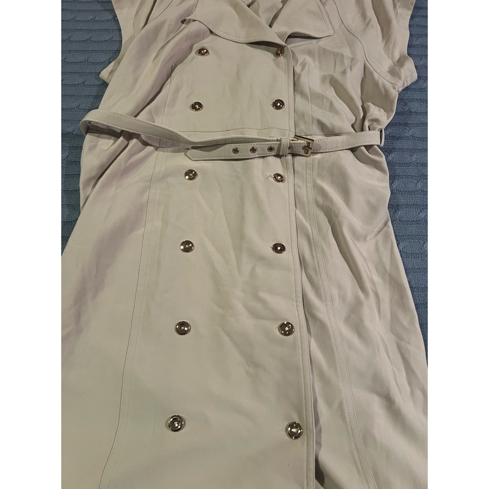 DressBarb Beige Trench Belted Dress - Picture 2 of 9